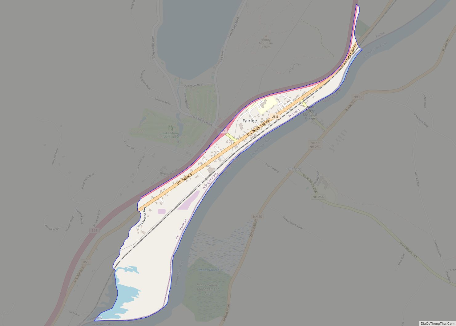 Map of Fairlee CDP, Vermont