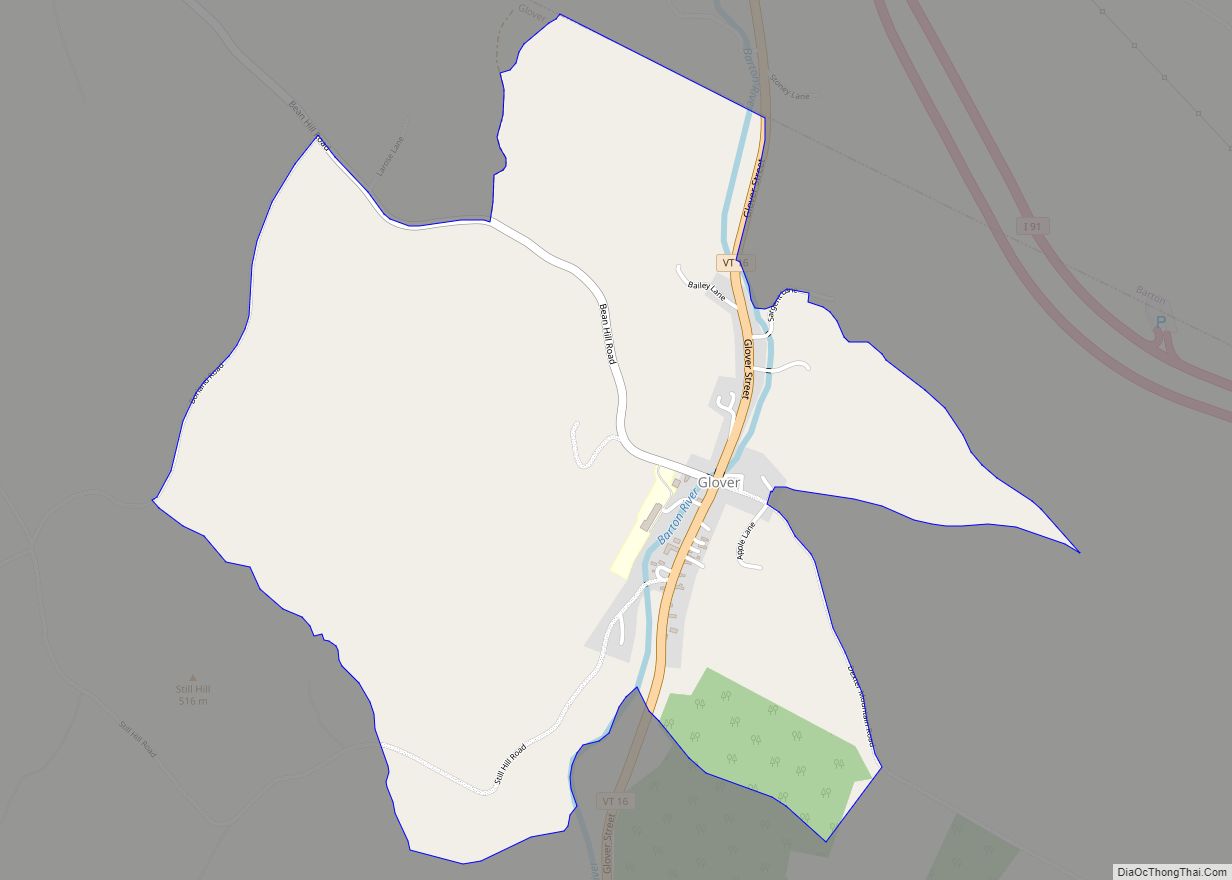 Map of Glover CDP