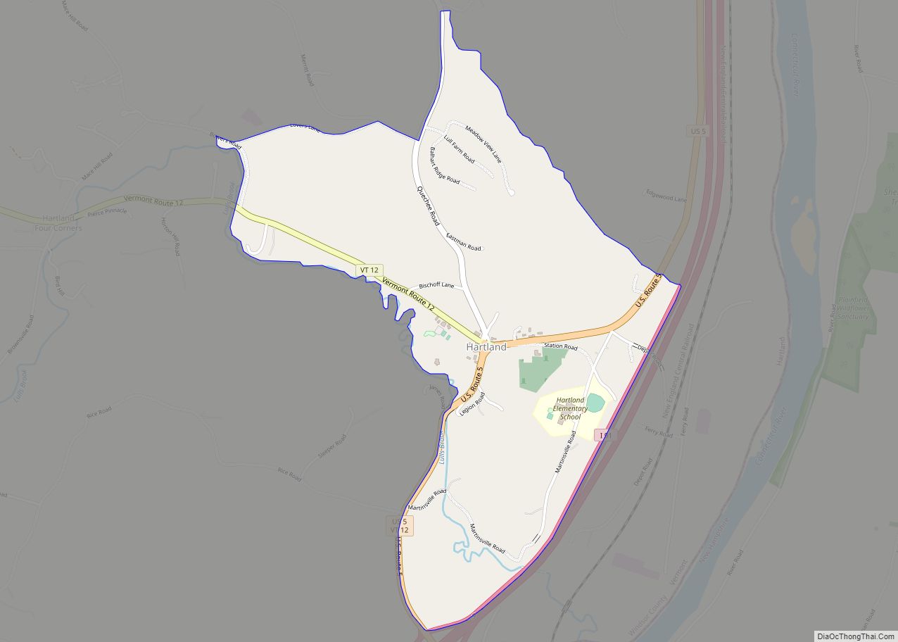 Map of Hartland CDP, Vermont