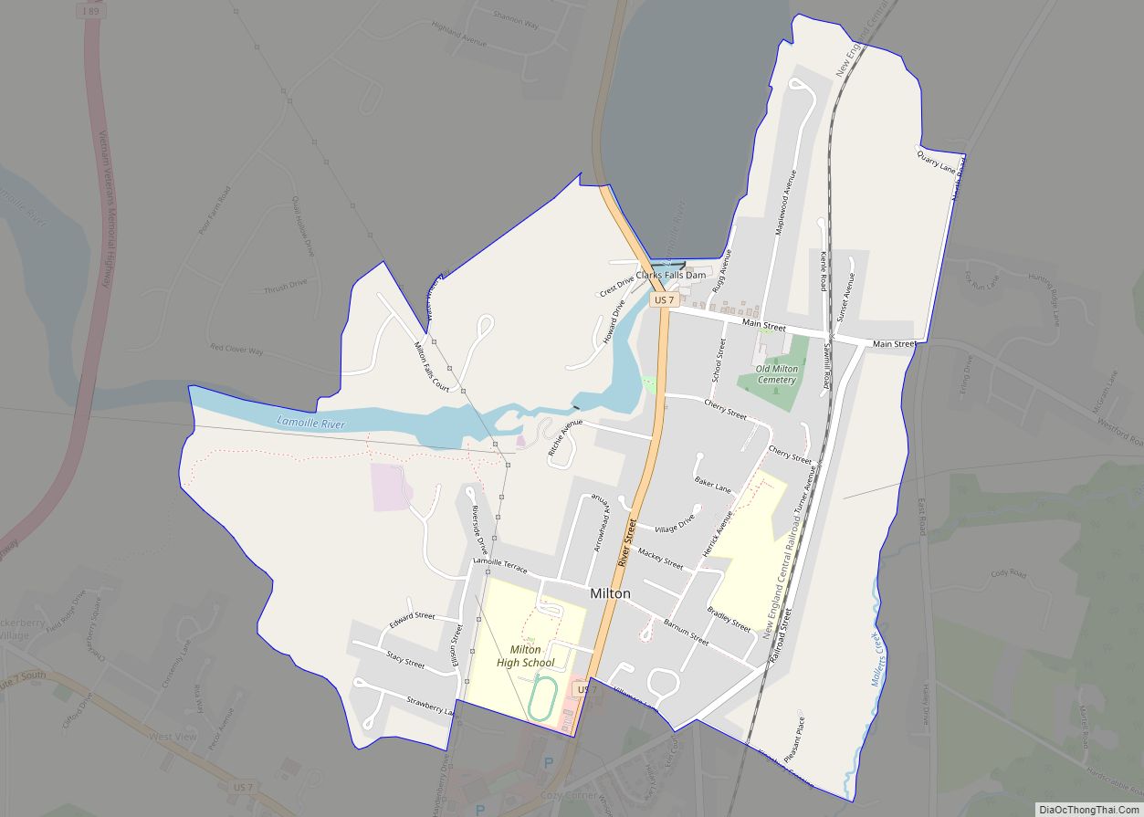 Map of Milton CDP, Vermont