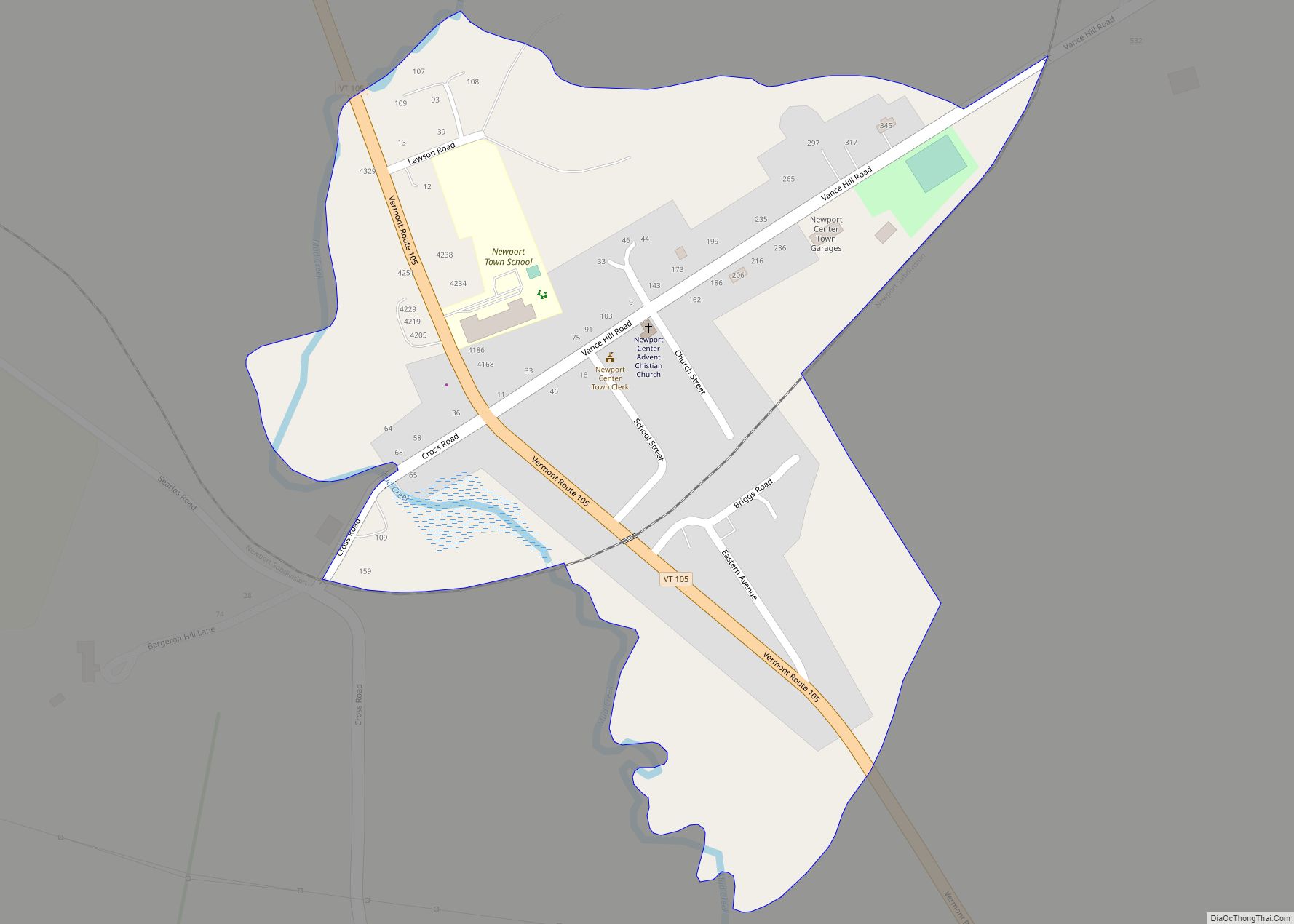 Map of Newport Center CDP