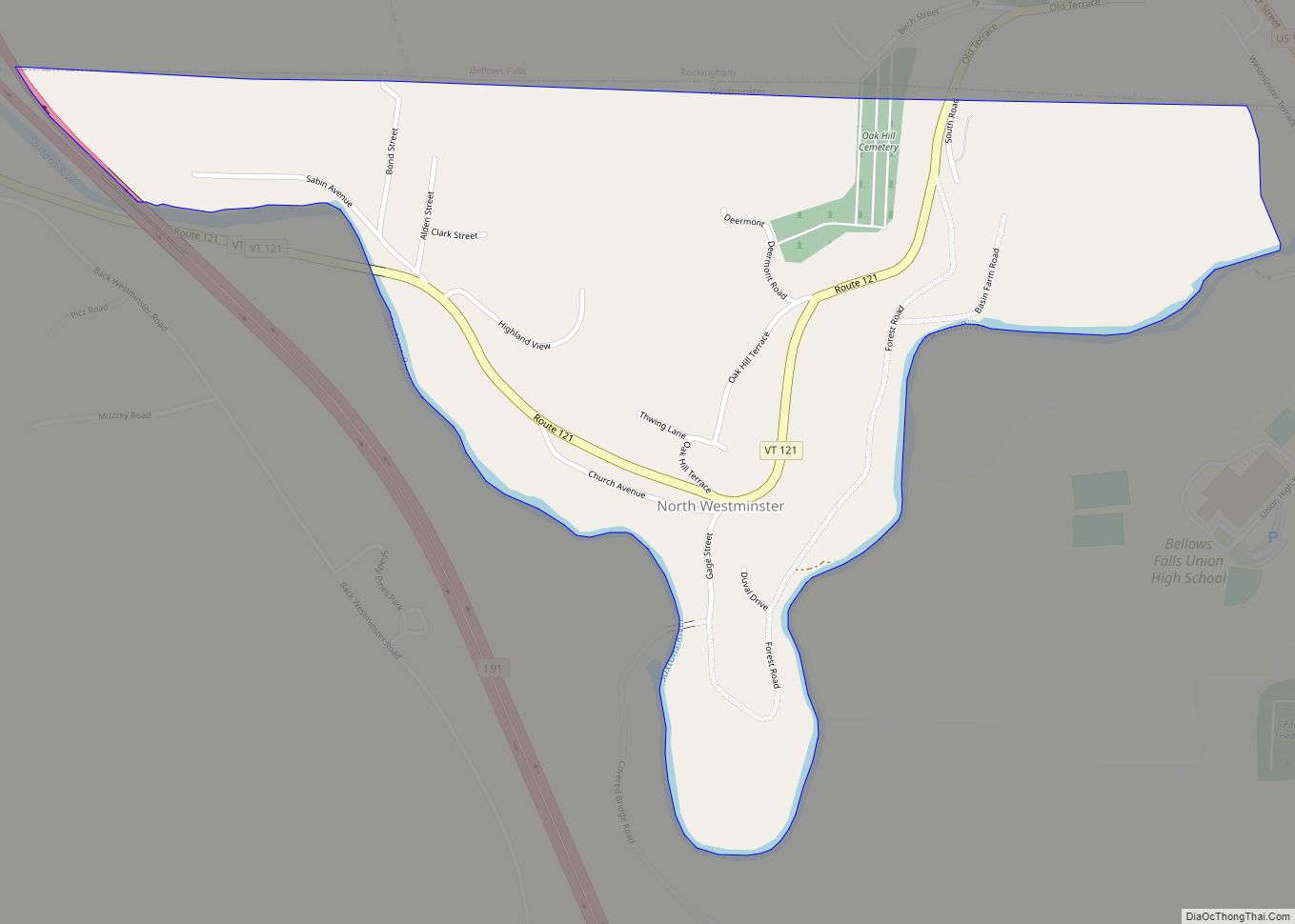 Map of North Westminster CDP