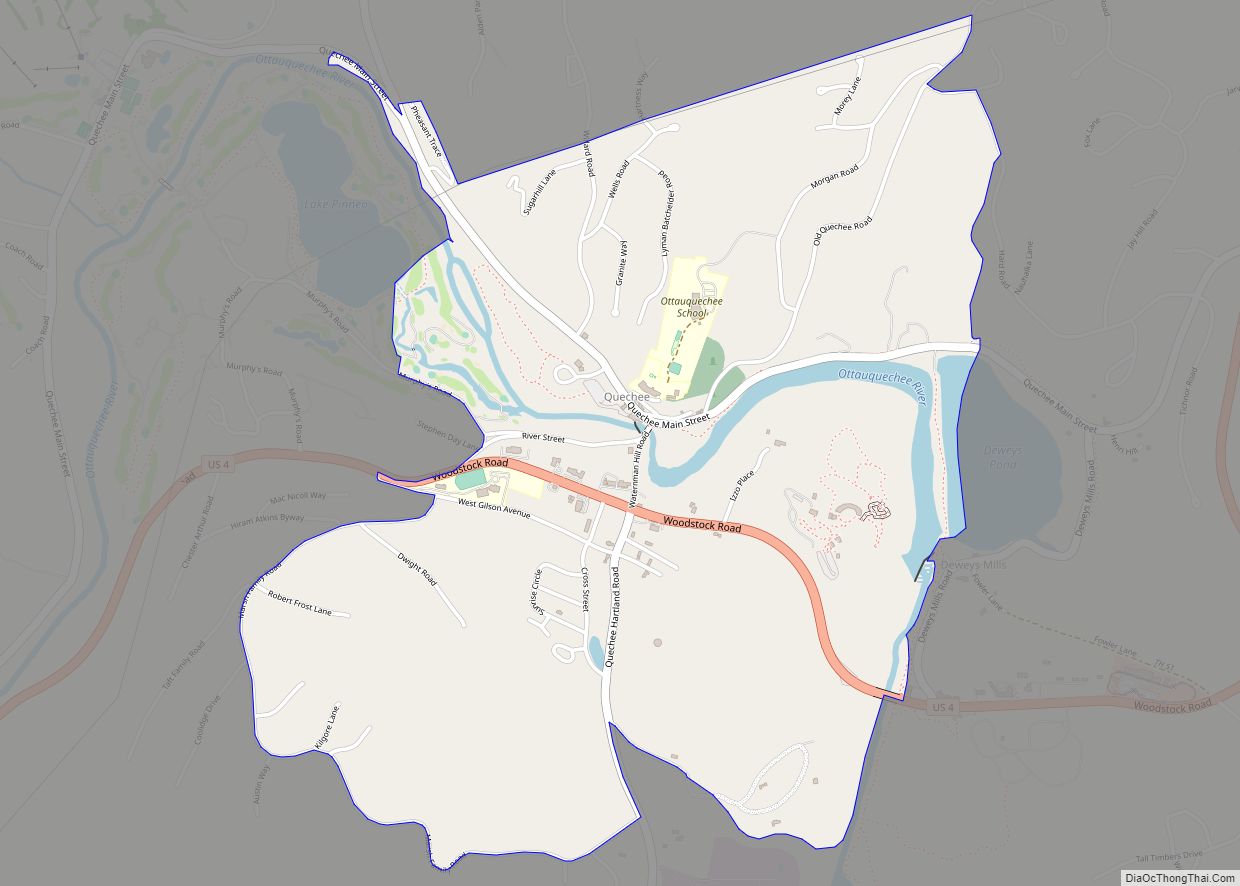 Map of Quechee CDP