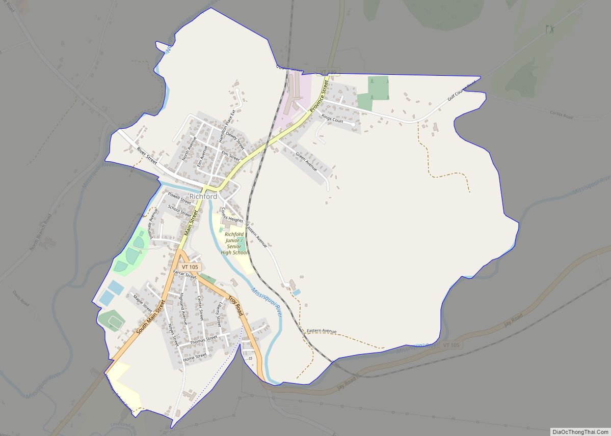 Map of Richford CDP