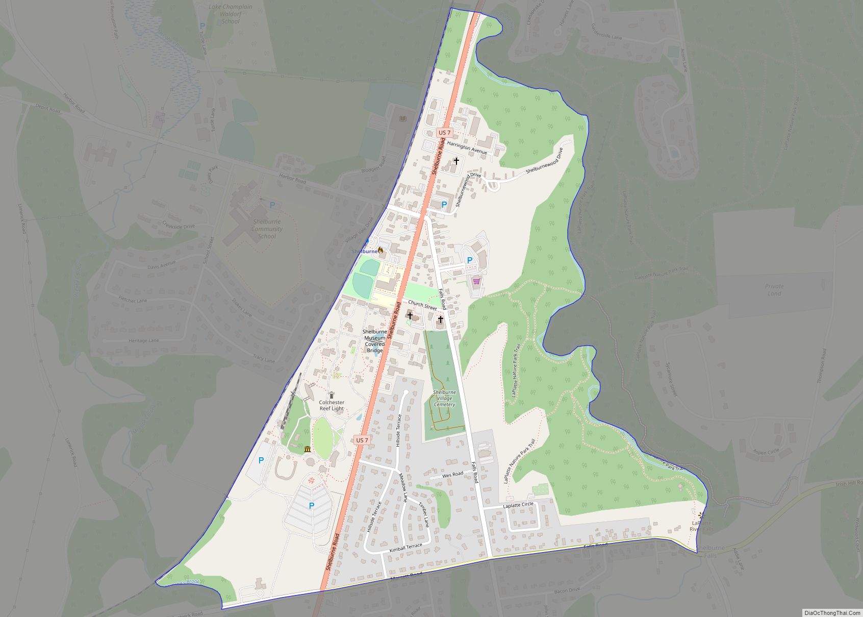 Map of Shelburne CDP