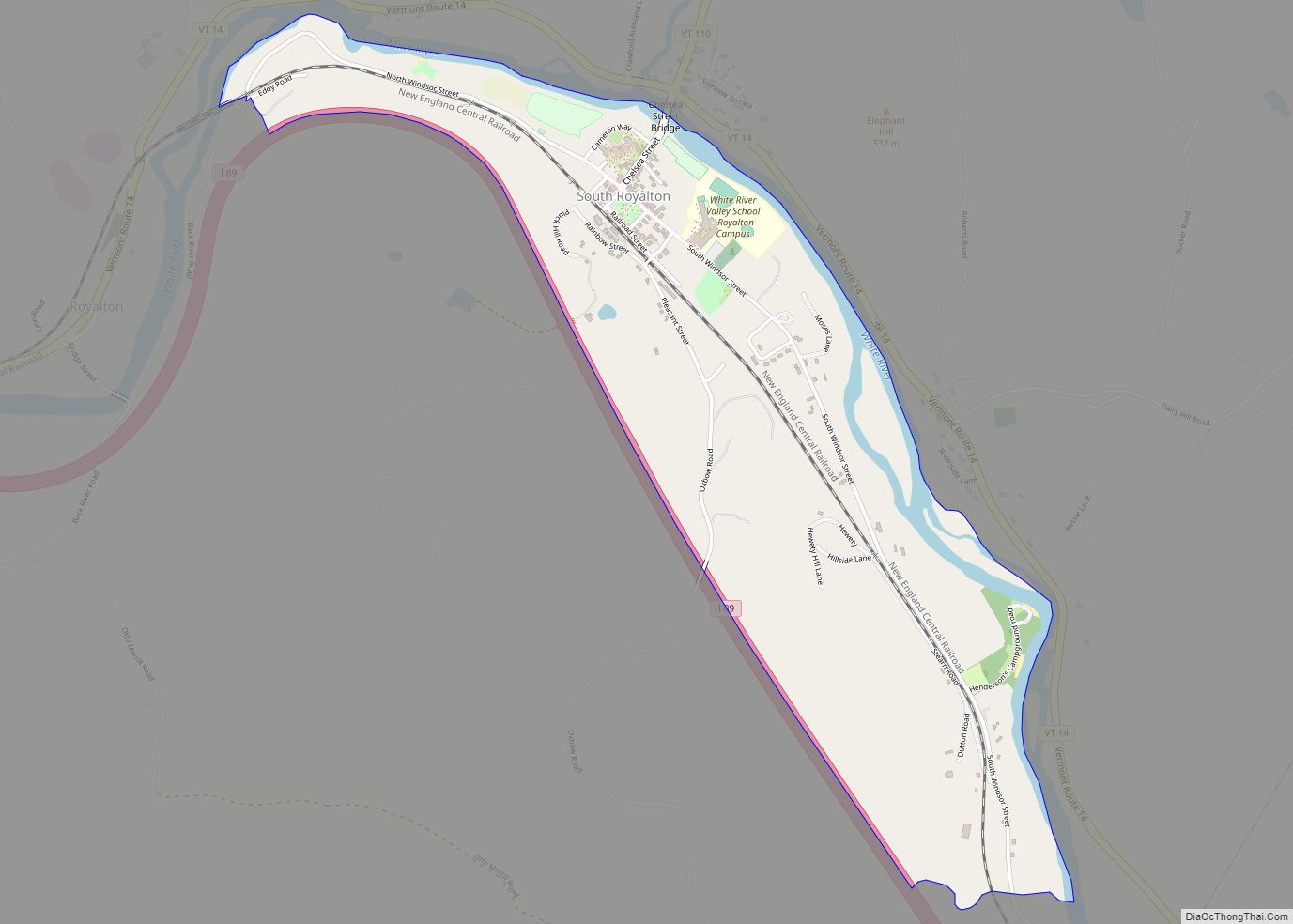 Map of South Royalton CDP