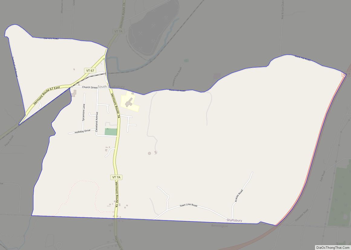 Map of South Shaftsbury CDP