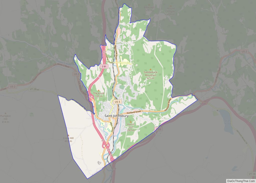 Map of St. Johnsbury CDP