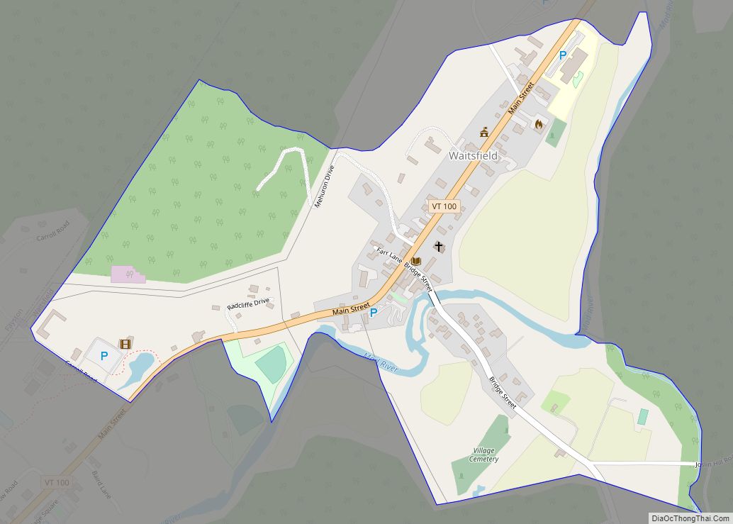 Map of Waitsfield CDP