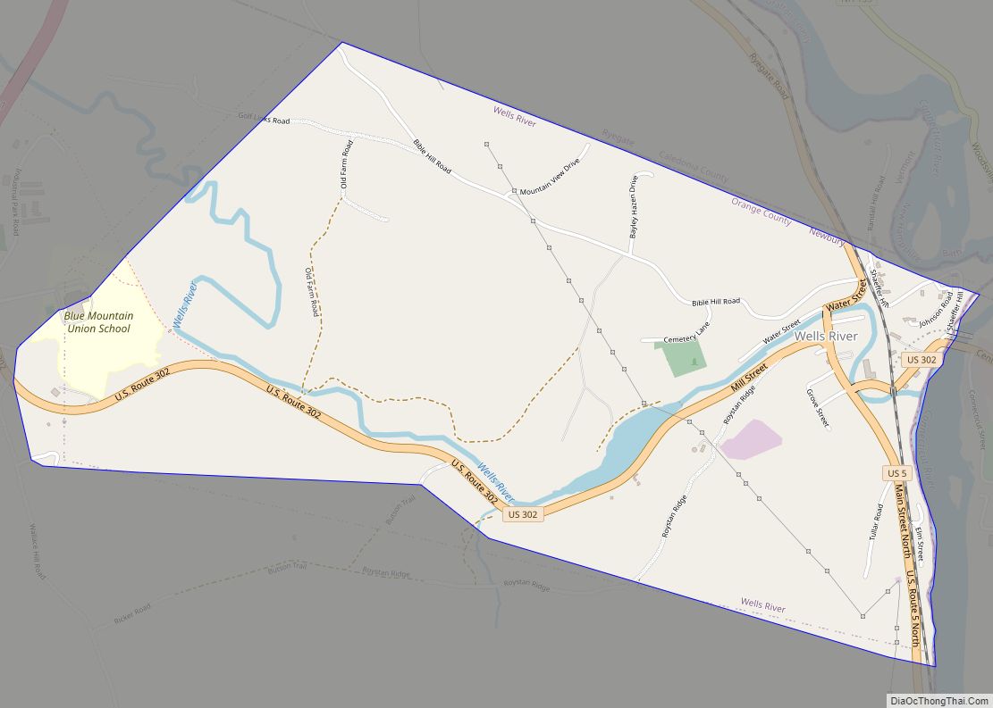 Map of Wells River village