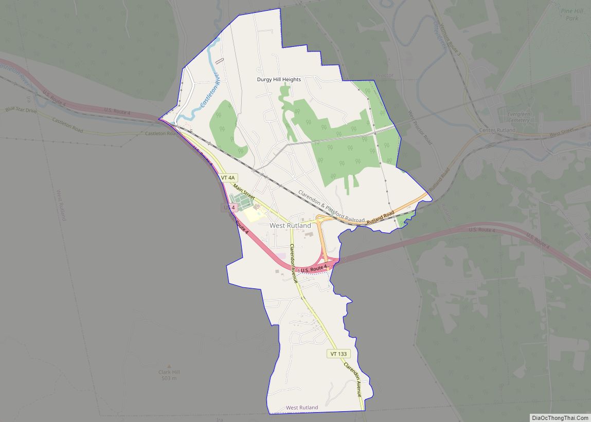 Map of West Rutland CDP