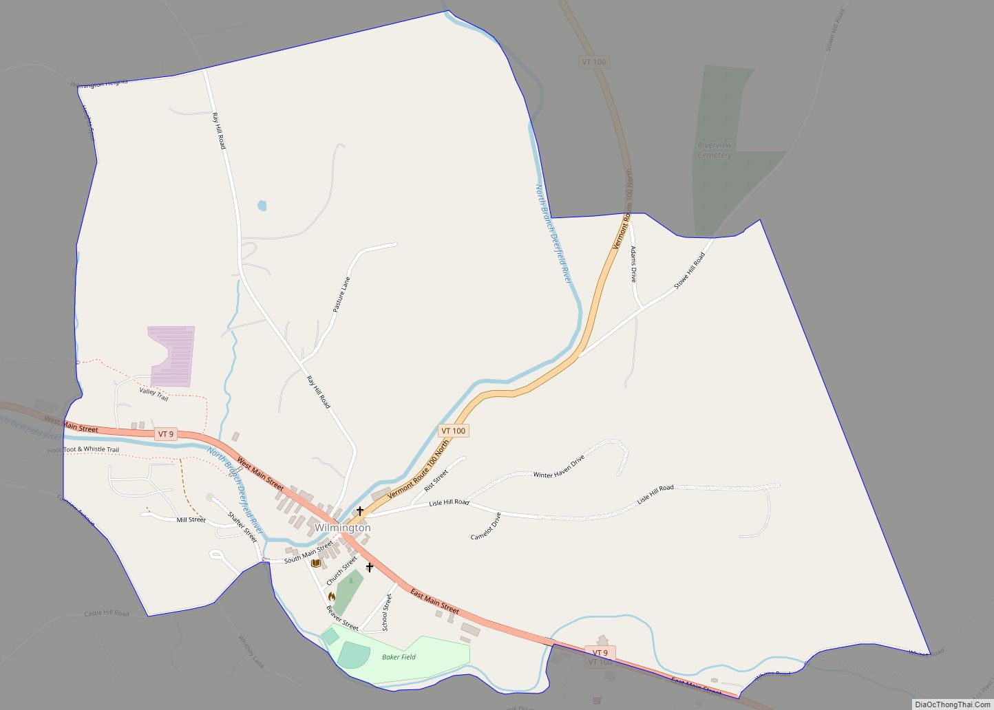 Map of Wilmington CDP, Vermont