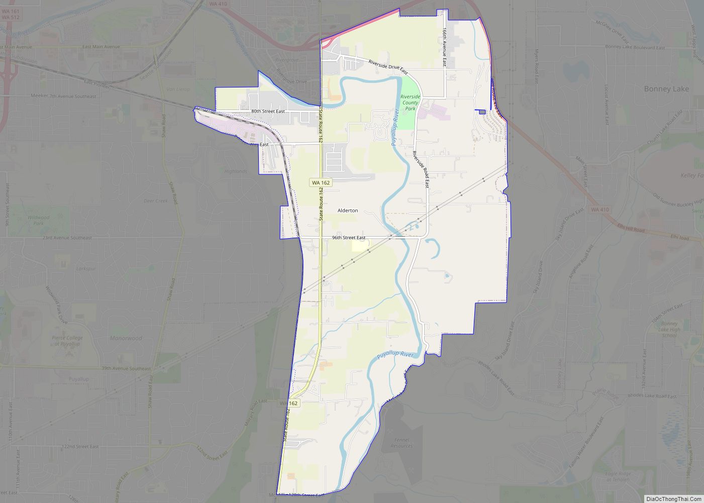 Map of Alderton CDP