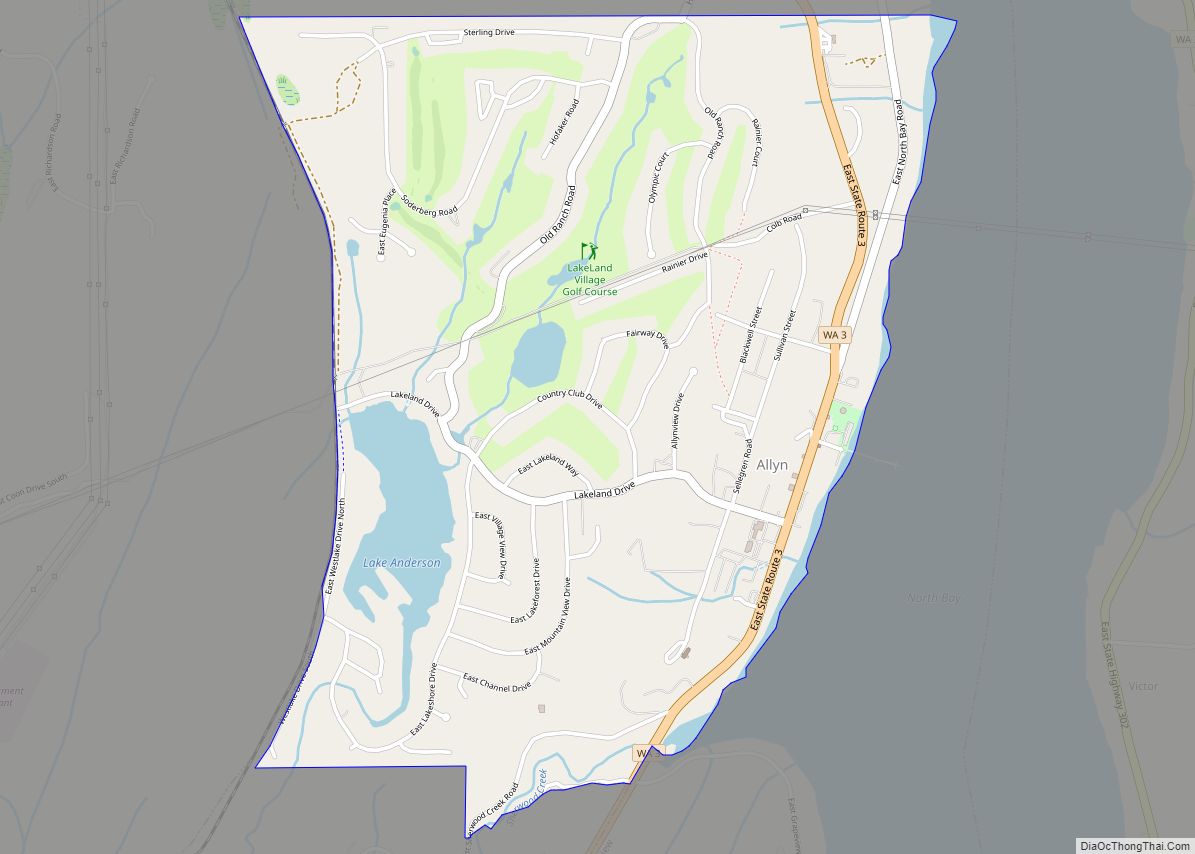 Map of Allyn CDP