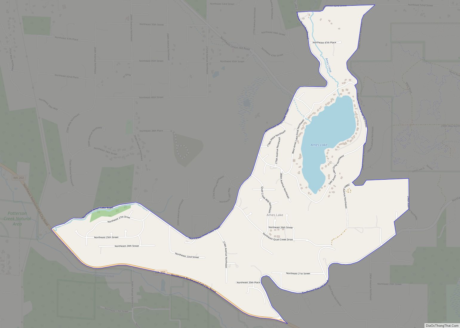 Map of Ames Lake CDP