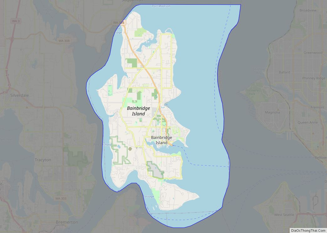 Map of Bainbridge Island city
