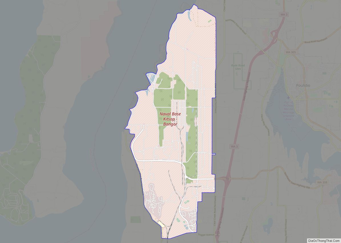 Map of Bangor Base CDP