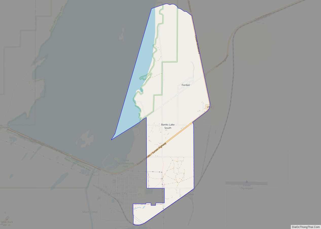 Map of Banks Lake South CDP