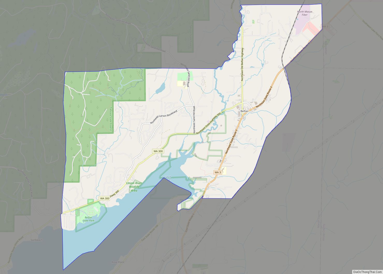Map of Belfair CDP