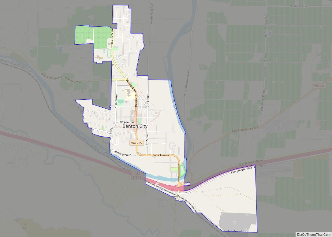 Map of Benton City, Washington