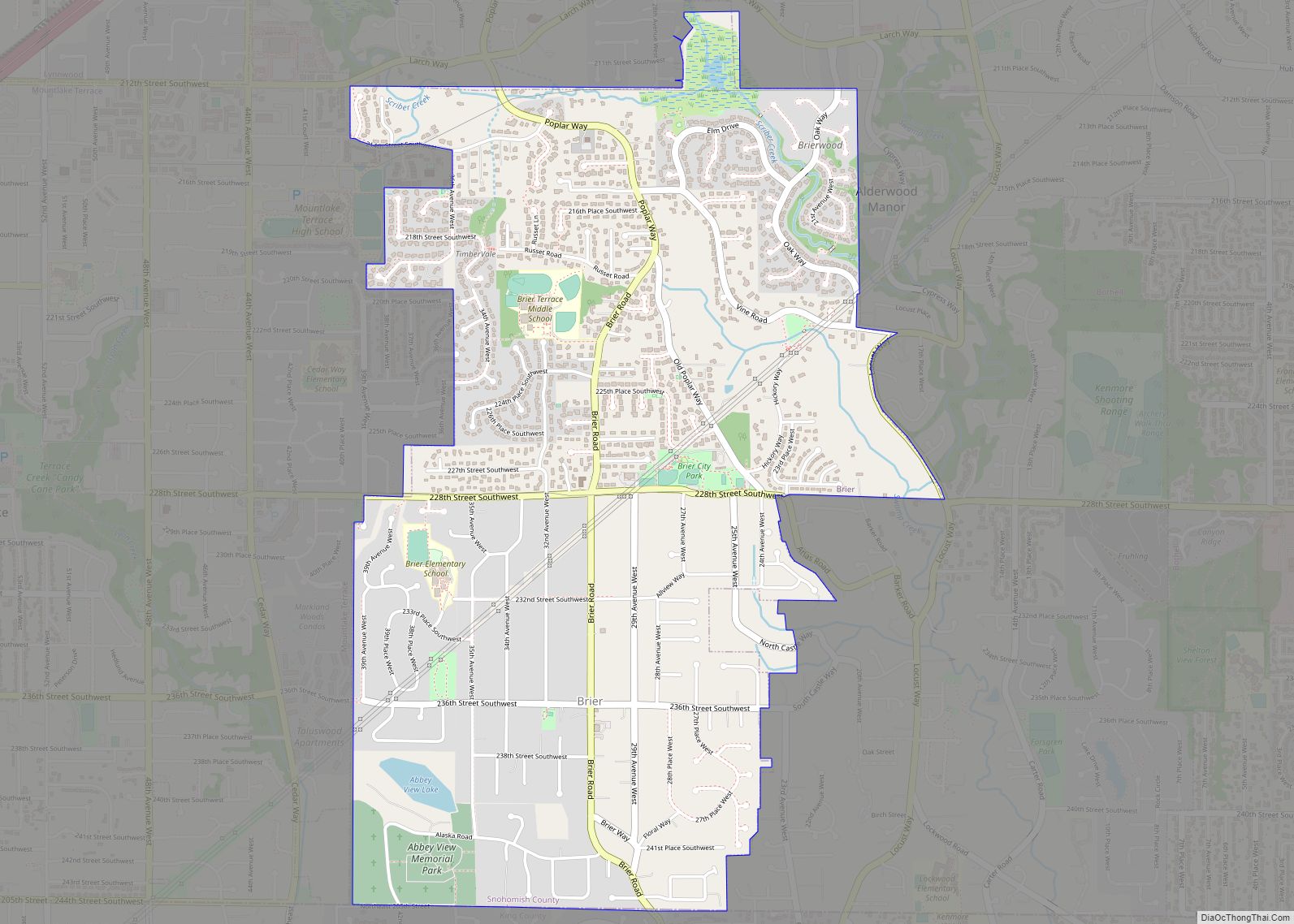 Map of Brier city