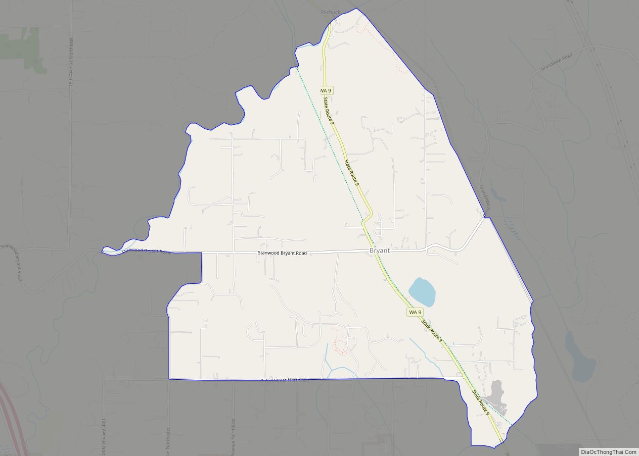 Map of Bryant CDP, Washington