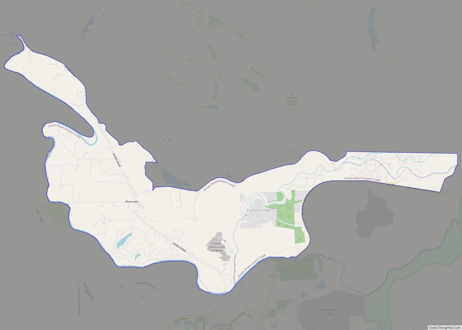 Map of Canyon Creek CDP, Washington