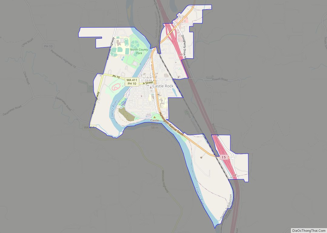 Map of Castle Rock city, Washington
