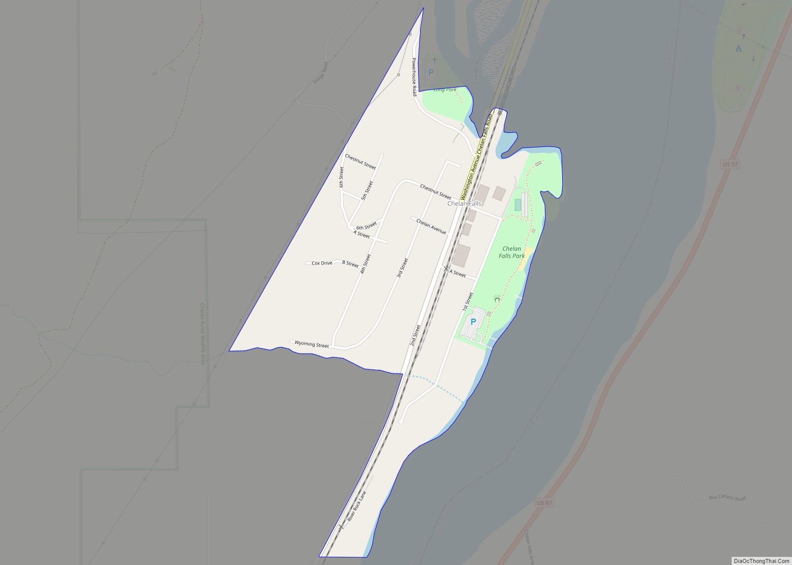 Map of Chelan Falls CDP