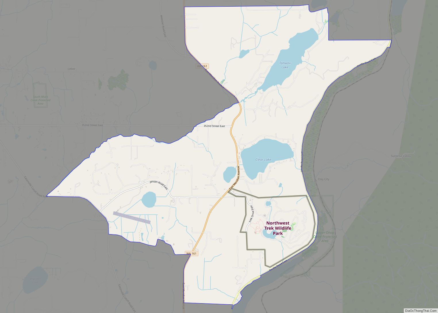 Map of Clear Lake CDP, Washington