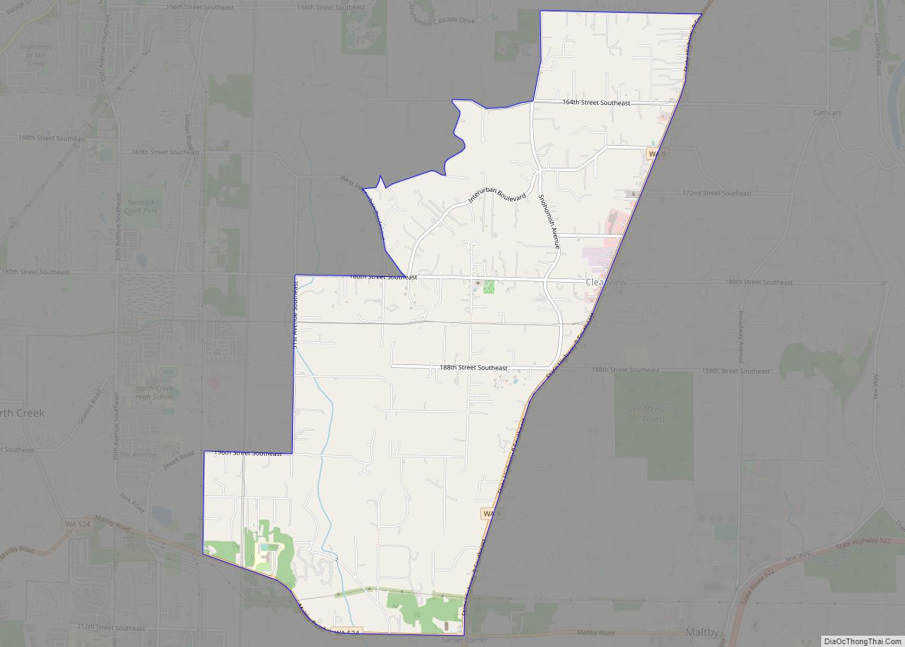 Map of Clearview CDP, Washington