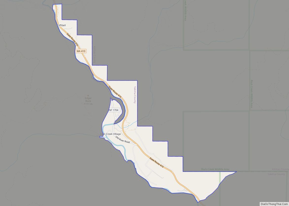 Map of Cliffdell CDP