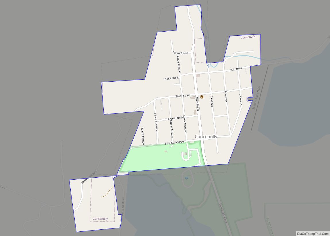 Map of Conconully town