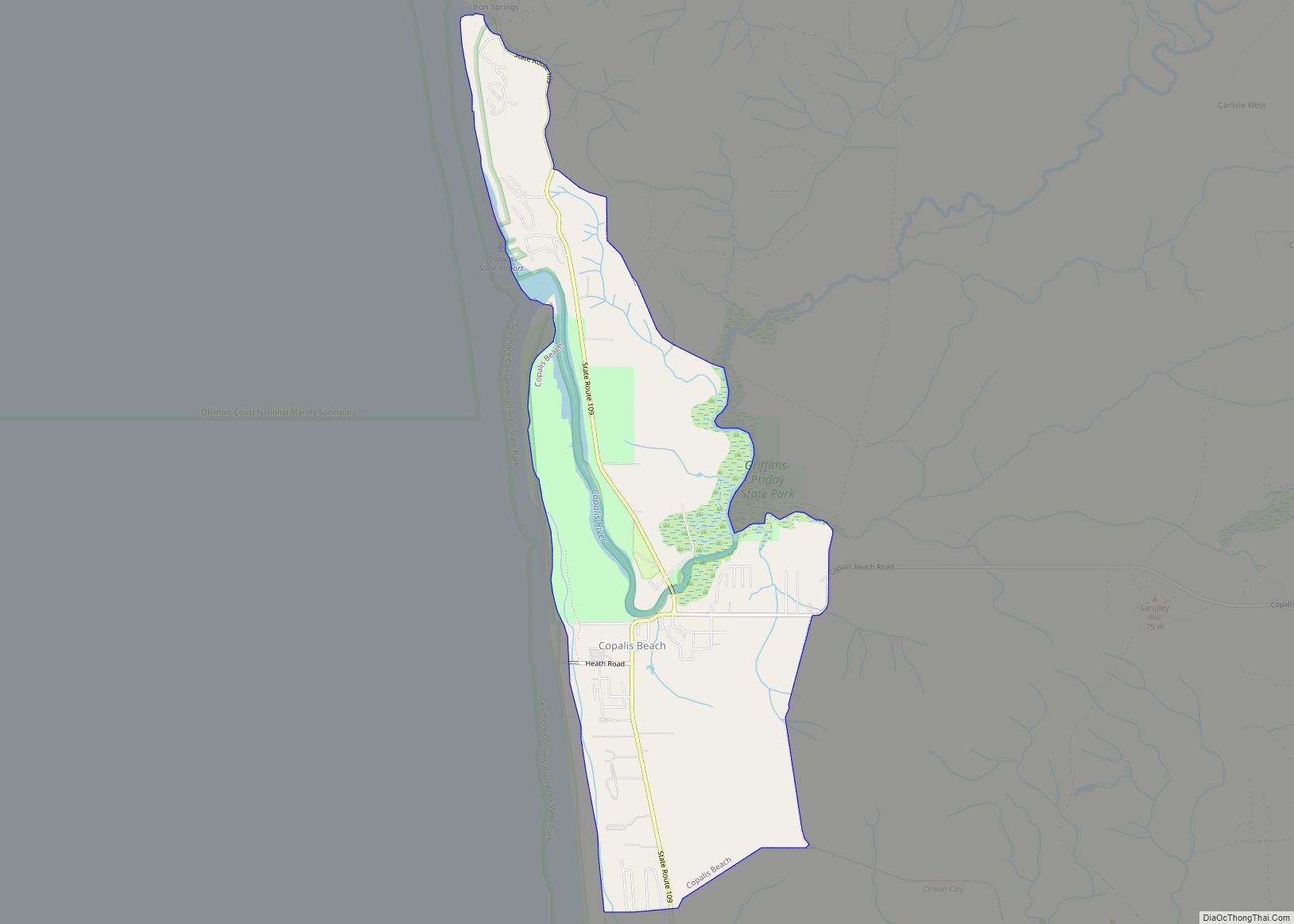 Map of Copalis Beach CDP