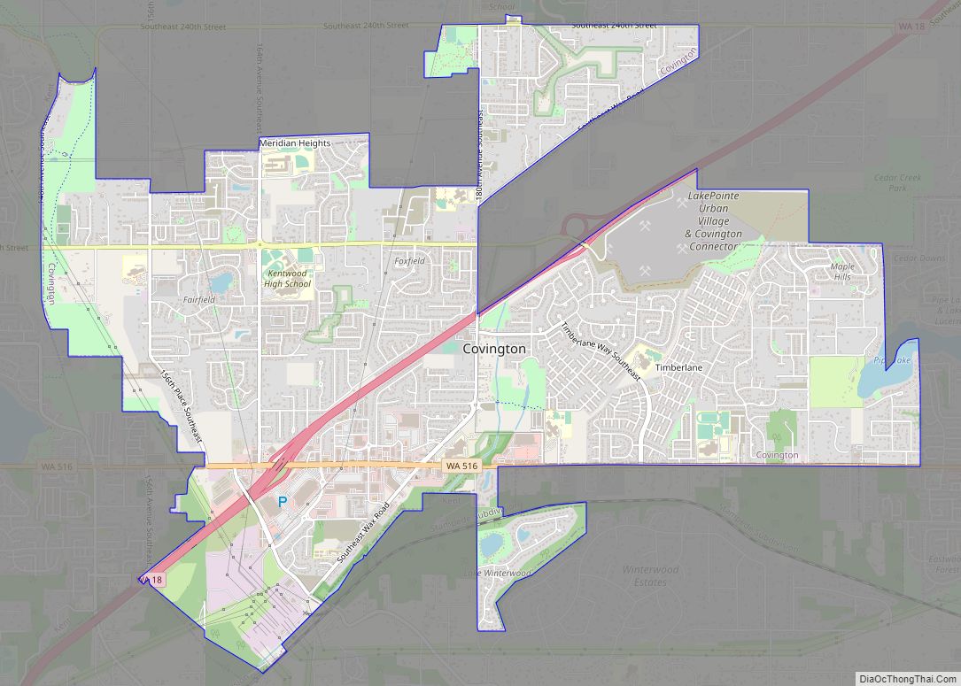 Map of Covington city, Washington