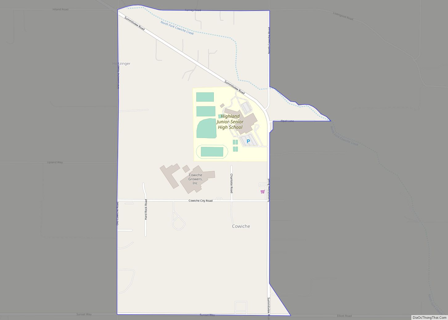 Map of Cowiche CDP