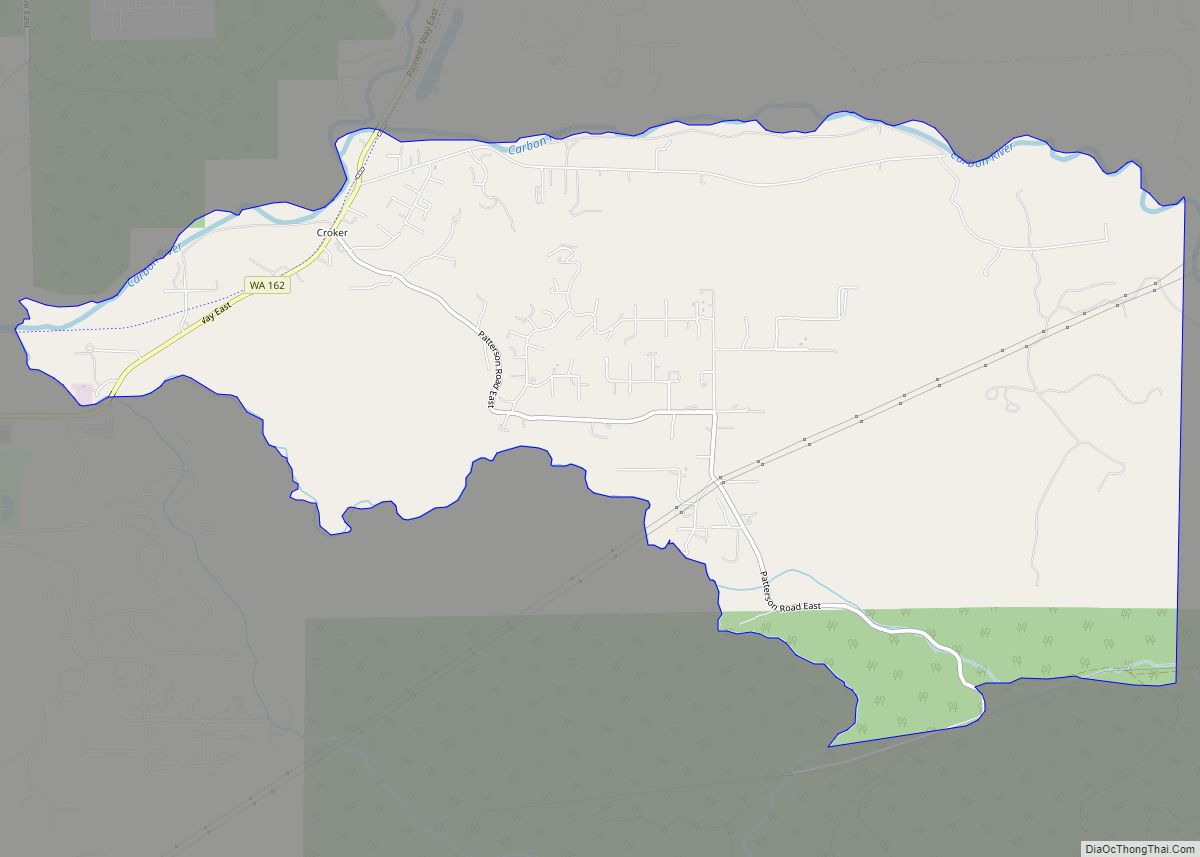 Map of Crocker CDP, Washington