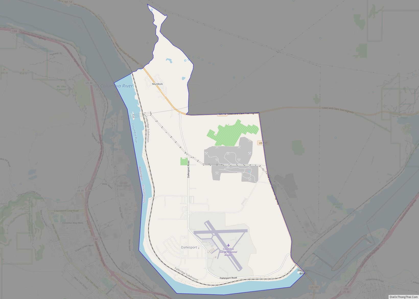 Map of Dallesport CDP