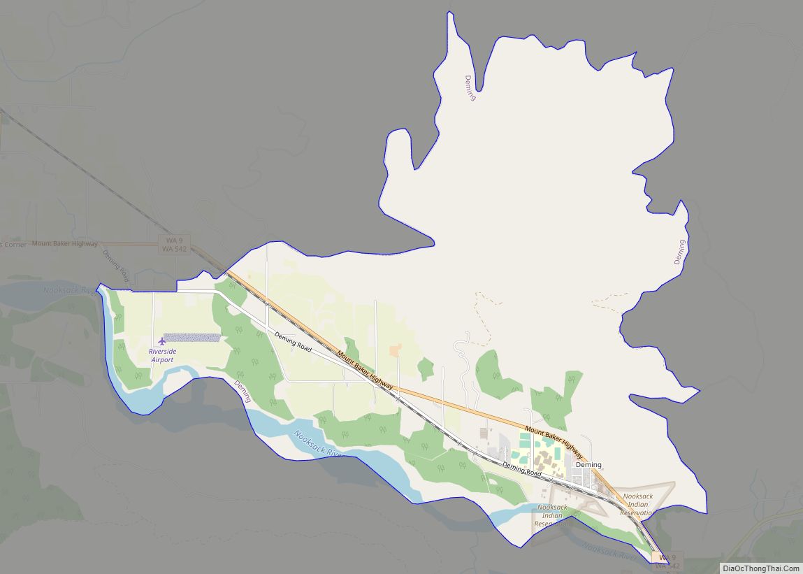 Map of Deming CDP, Washington