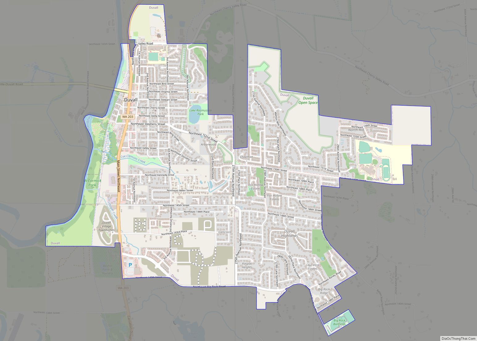 Map of Duvall city
