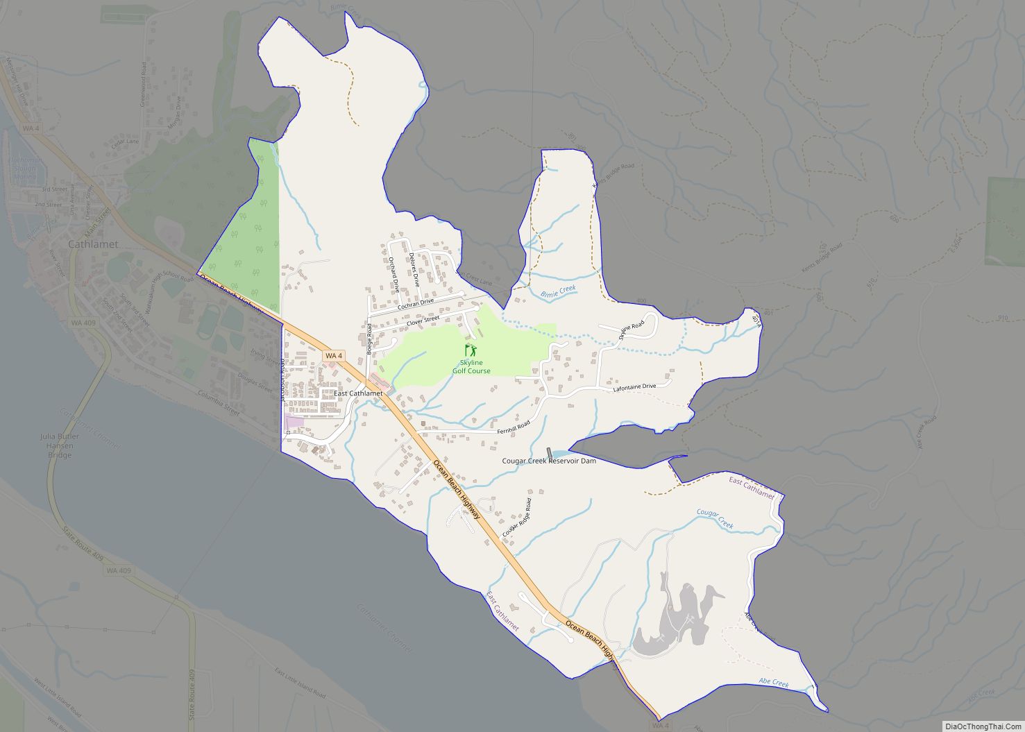 Map of East Cathlamet CDP