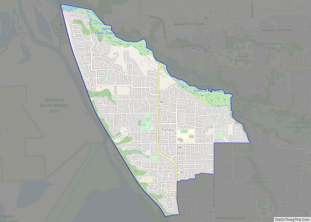 Map of Felida CDP