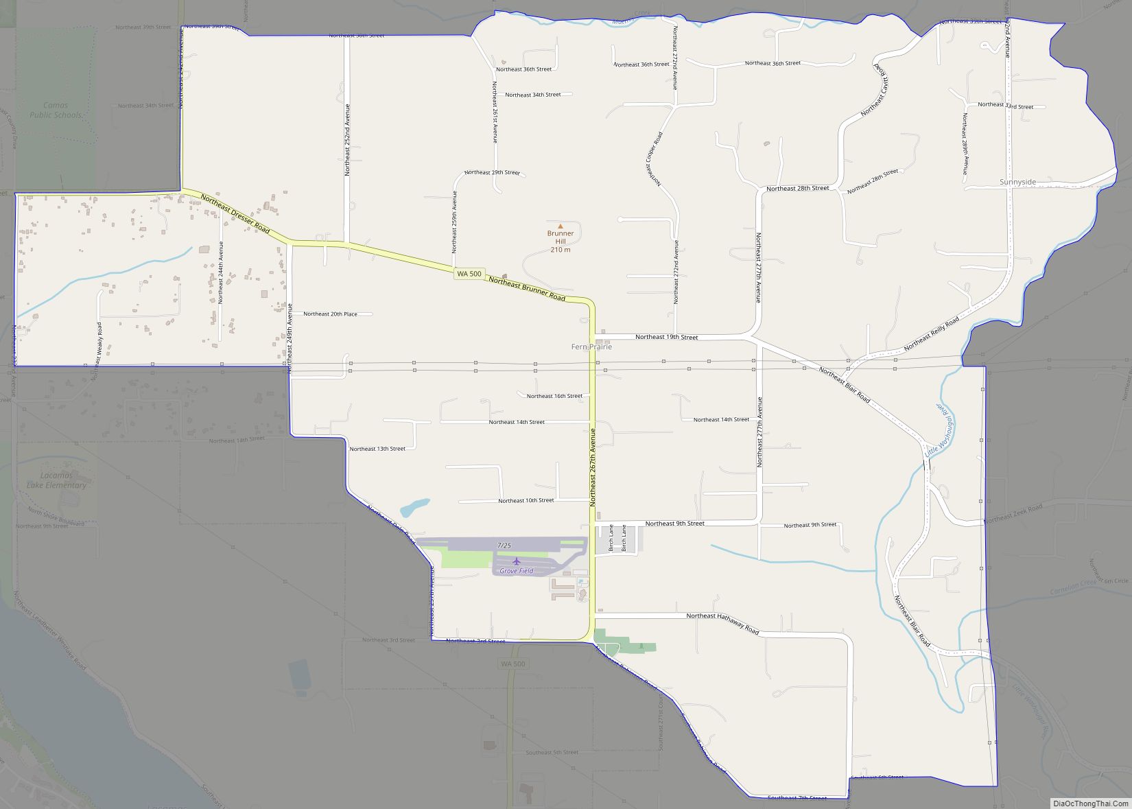 Map of Fern Prairie CDP