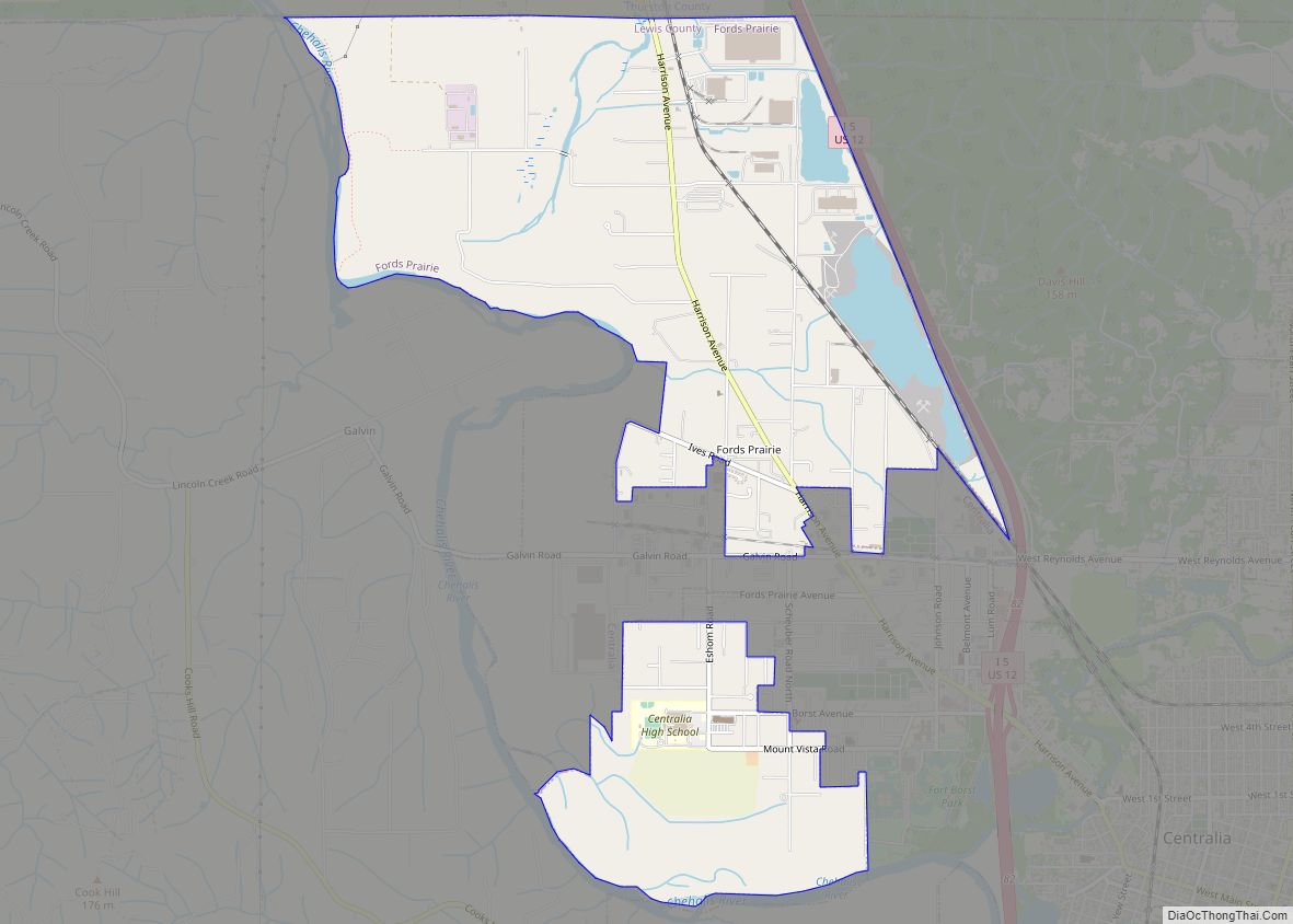 Map of Fords Prairie CDP