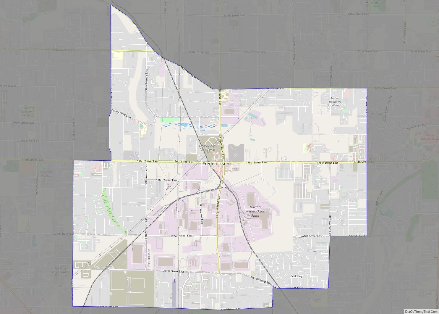 Map of Frederickson CDP