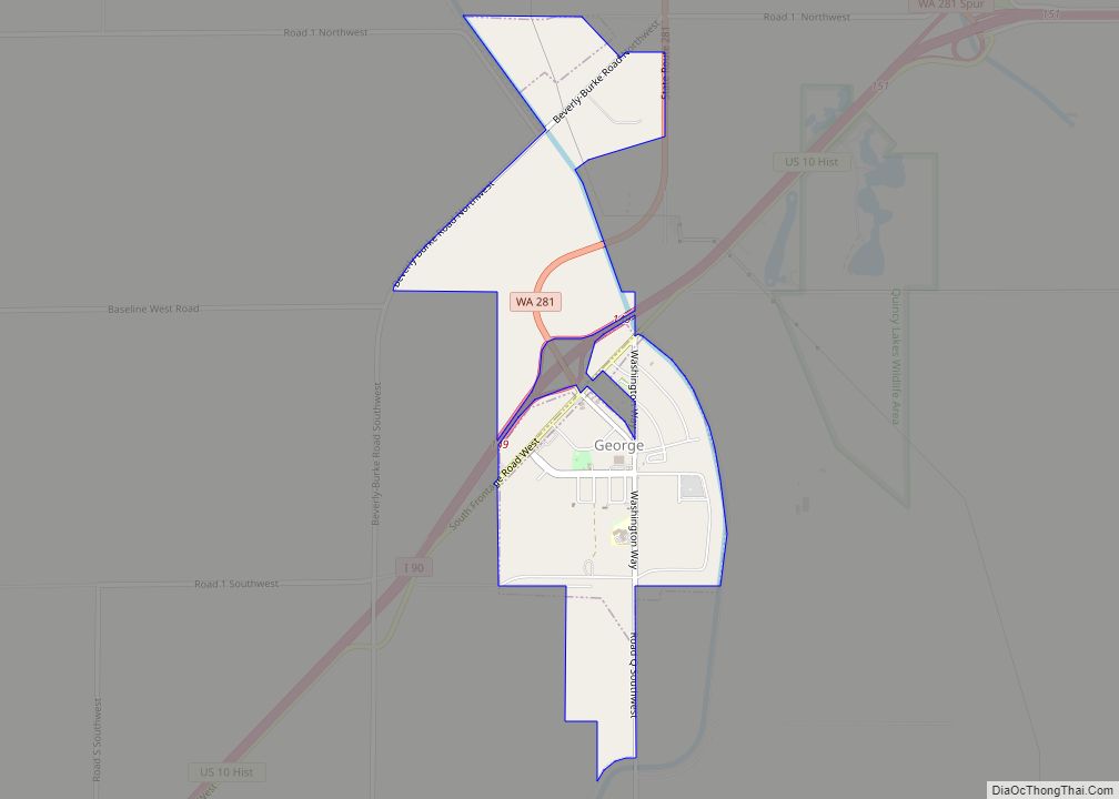 Map of George city, Washington