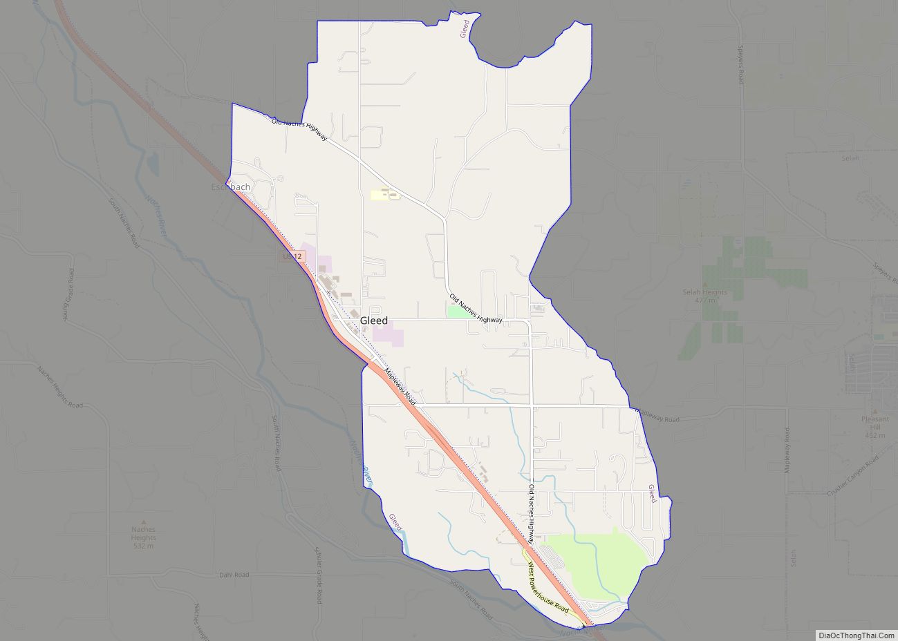 Map of Gleed CDP