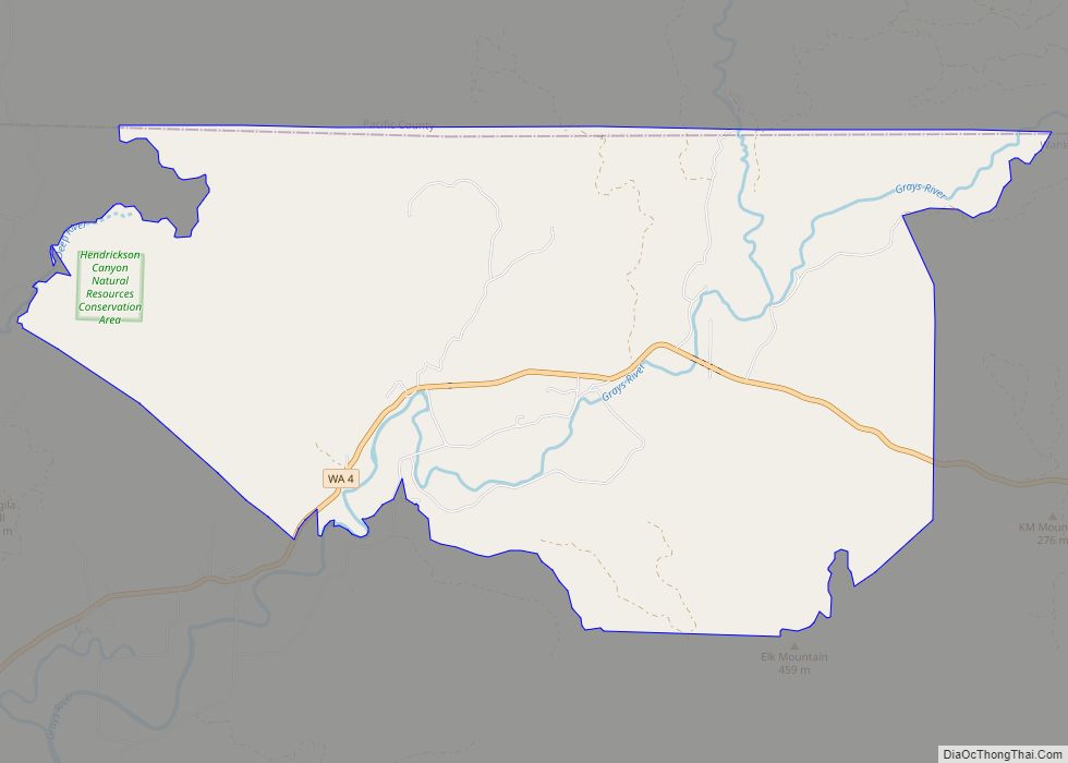 Map of Grays River CDP