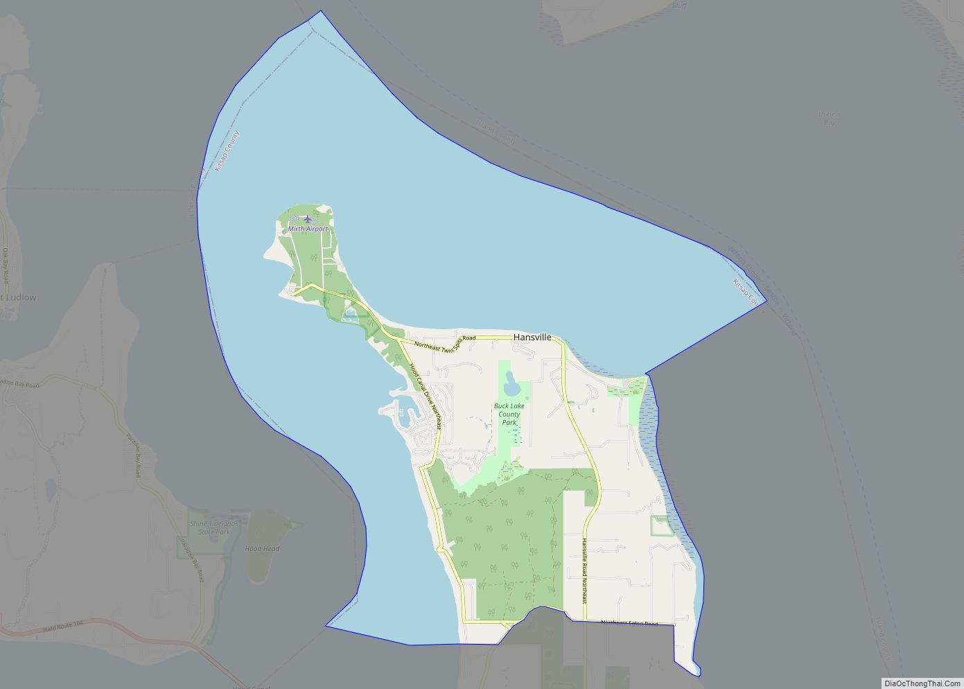 Map of Hansville CDP