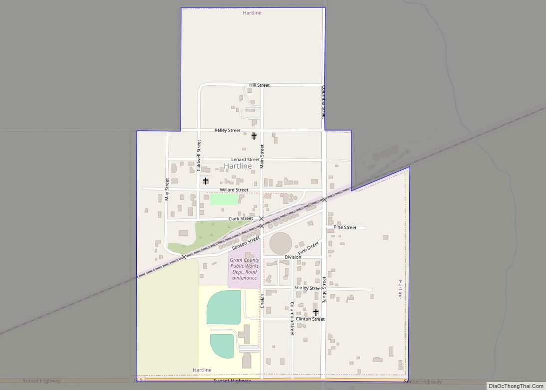 Map of Hartline town